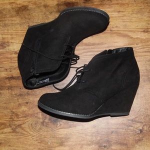 Bessie Microsuede Wedge Fashion Bootie